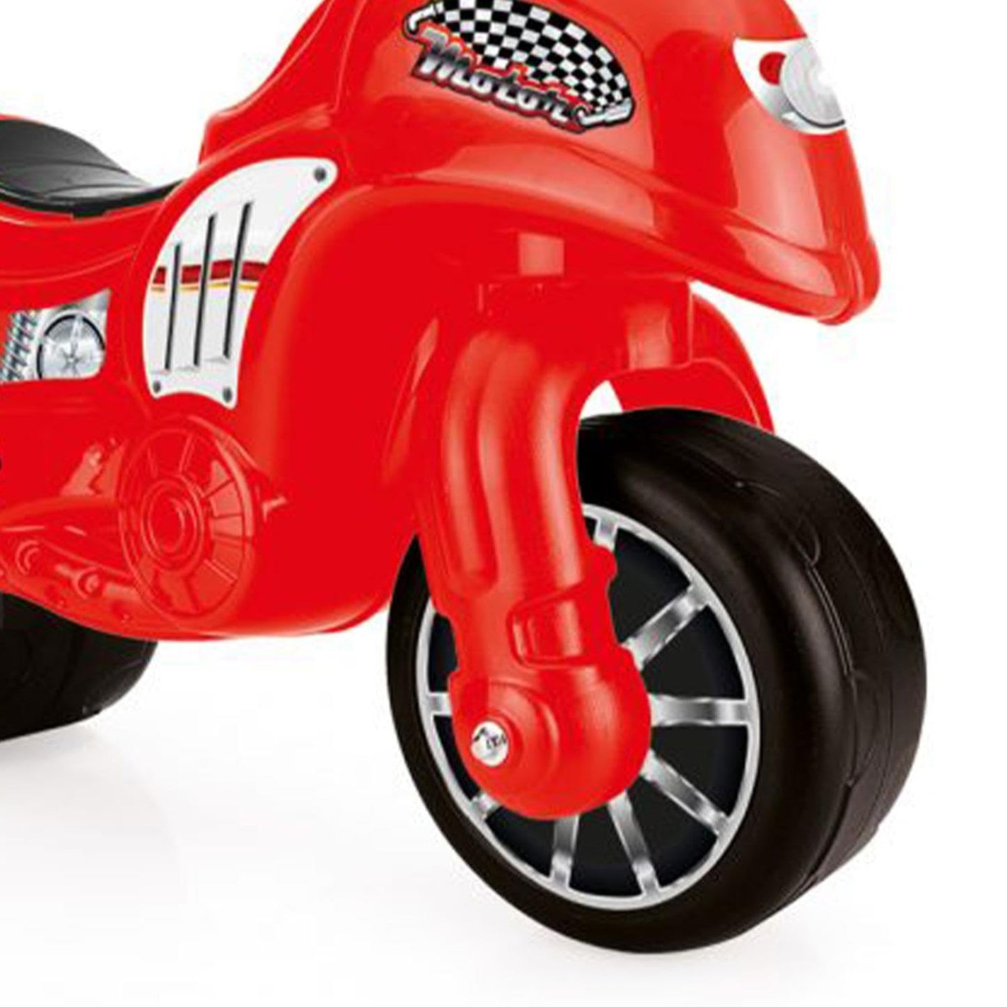 Dolu Toddler Push Powered Motorcycle Indoor and Outdoor Ride On Balance Kids Play Toy Bike with Handlebars and 2 Large Rubber Wheels, 70 x 26.5 x 49 cm; 3 Kilograms, wheel size: ‎12 Inches, Red
