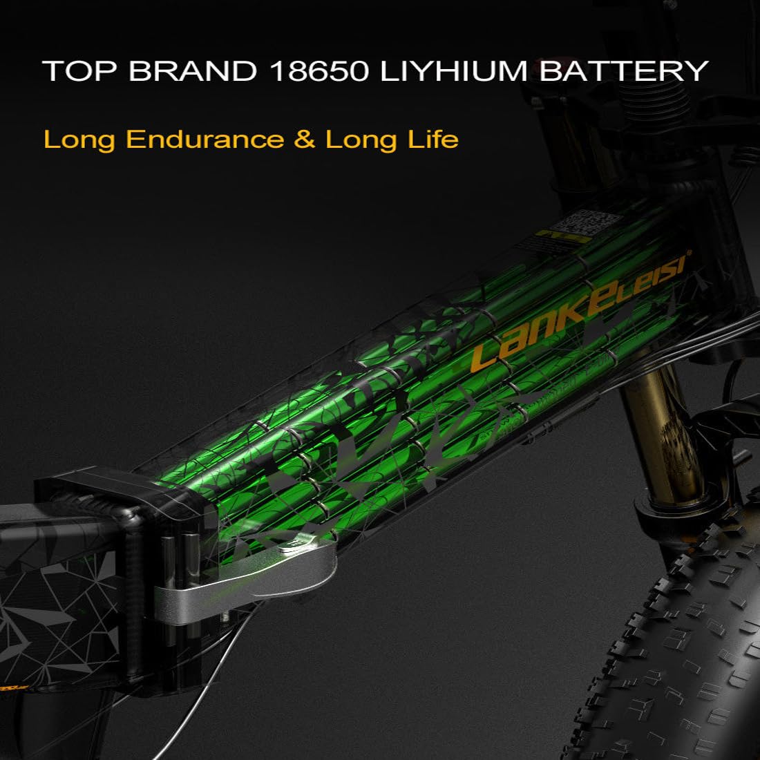 LANKELEISI X3000Plus folding electric mountain bike, 20 * 4 tires, 17.5AH battery, full shock absorption.