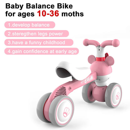 XIAPIA Baby Balance Bike 1 2 3 Years Old Boys Girls Toddler Ride on Toys for 1 Year Old Baby Trike Garden toys 1 st Birthday Gift for Girls Boys Bike Walker No Pedals (Panda)