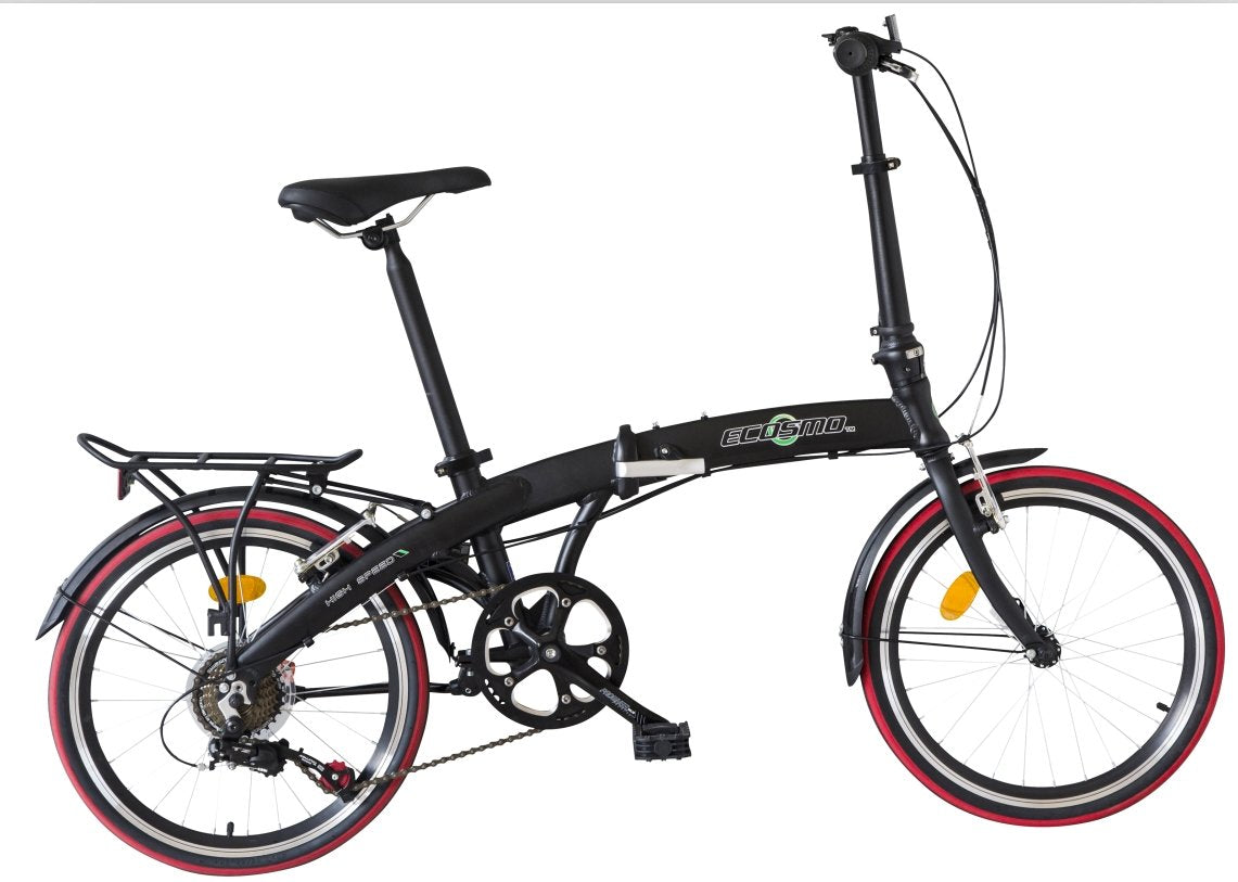 ECOSMO 20" Lightweight Alloy Folding City Bicycle Bike, 12kg, Made with 7 SP SHIMANO Gears, Small fold up size - 20AF09