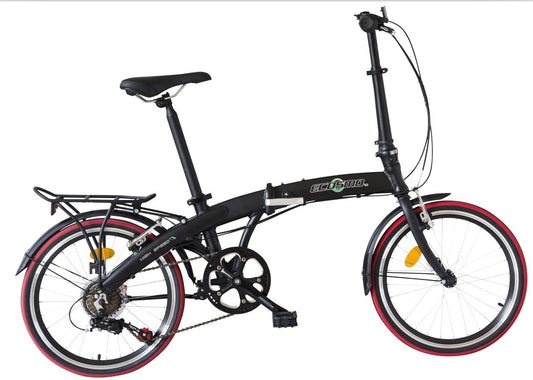 ECOSMO 20" Lightweight Alloy Folding City Bicycle Bike, 12kg, Made with 7 SP SHIMANO Gears, Small fold up size - 20AF09