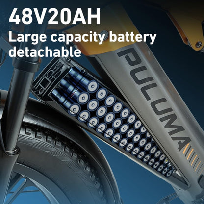 PULUMA PH003 Dual Motor Electric Bike 26-inch Fat Tire Dual Shoulder Fork Adult Electric Bike 48V 20Ah Battery Hydraulic Brakes