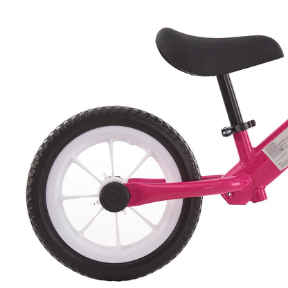 BSTSEL 12" Balance Bike For 2-6 Years Old Stride Walking Bike, With Adjustable Handlebar And Seat Wheel With Light No Pedal Training Bicycle Flat-Free Tires