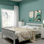 White 4ft Small Double Wooden Bed Frames Pine Solid Strong Wood Furniture (Small Double 4ft Bed Frame only)
