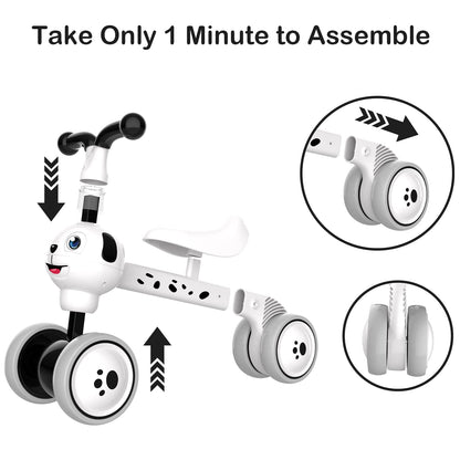 XIAPIA Baby Balance Bike 1 2 3 Years Old Boys Girls Toddler Ride on Toys for 1 Year Old Baby Trike Garden toys 1 st Birthday Gift for Girls Boys Bike Walker No Pedals (Panda)