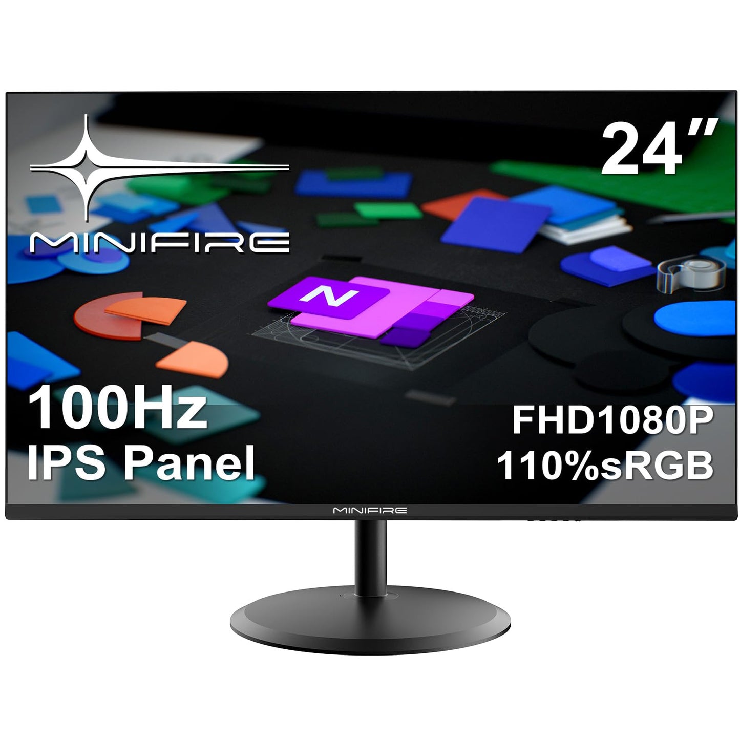 24 inch Curved Gaming Monitor 180Hz, 1ms, 130% sRGB, With Speakers, HDR, FreeSync, 300cd/m², VA, FHD 1080P, Frameless, HDMI1.4 DP1.2 Ports (MFG24C1 HDMI included)