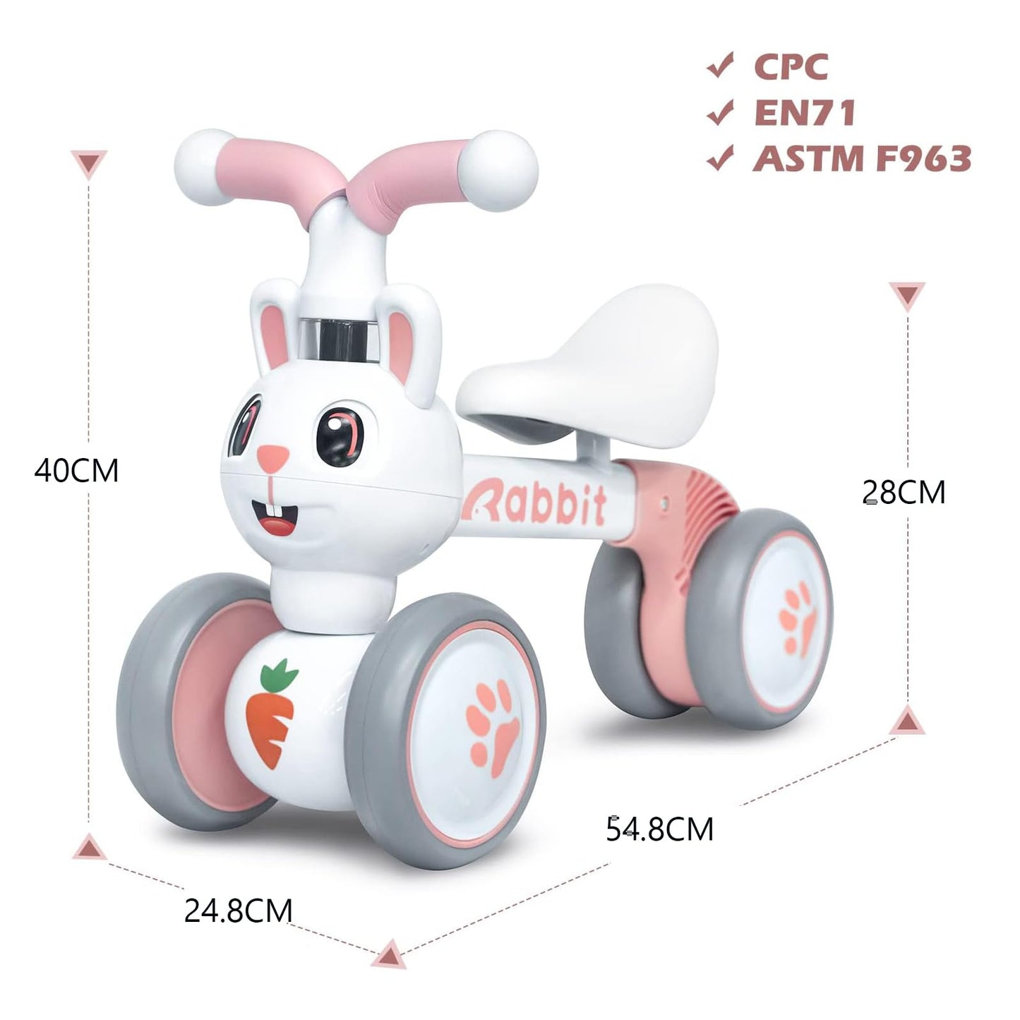 XIAPIA Baby Balance Bike 1 2 3 Years Old Boys Girls Toddler Ride on Toys for 1 Year Old Baby Trike Garden toys 1 st Birthday Gift for Girls Boys Bike Walker No Pedals (Panda)