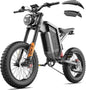 Vikzche Q EKX X21 Electric Mountain Bike, 48V 35Ah Battery, 20×4.0'' MTB Tires, Hydraulic Disc Brake, Range 100km-120km, Full Suspension, LCD Display, Dirt Bike, Electric Motorcycle