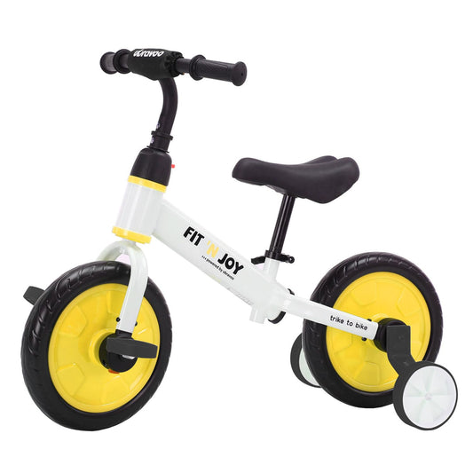 UBRAVOO Fit 'n Joy Beginner Toddler Training Bicycle, 4-in-1 Kids Balance Bike with Pedals & Training Wheels Options, Trike to Bike Riding Toys for Boys Girls 2-5