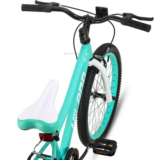 Hiland 20 Inch Mountain Bikr for Kids, Double V Brakes Kids Mountain Bike for Boys Girls, with Kickstand, Mint Green