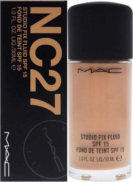 MAC Studio Fix Fluid SPF 15 - NC27 for Women 1 oz Foundation