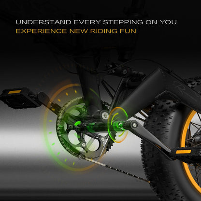 LANKELEISI X3000Plus folding electric mountain bike, 20 * 4 tires, 17.5AH battery, full shock absorption.