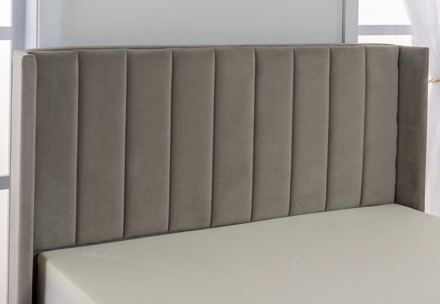 Wing Panel Ottoman Storage Bed (Gas Lift), Sleep Factorys Madison Steel Plush Velvet Upholstered Bed Frame - 6ft Super King (180 x 200 cm)