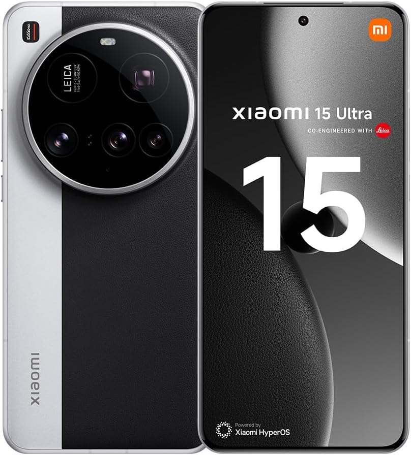 Xiaomi 15 Ultra Smartphone, 16+512GB, Black, 100mm Leica 200MP super telephoto, 5410mAh battery, 90W HyperCharge, HyperAI (No power adapter included)