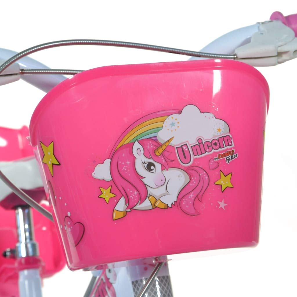 Dino Bikes 144R-UN Unicorn 14" Bicycle 14'', White & Pink