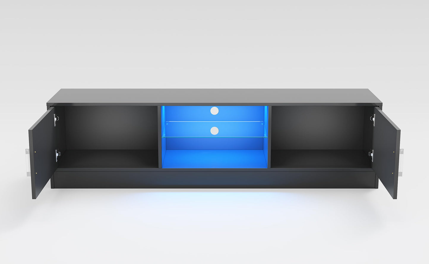 ELEGANT 1200mm LED TV Cabinet Modern White Gloss TV Stand with Ambient Lights for Living Room and Bedroom with Storage Furniture for 32 40 43 50 inch 4k TV