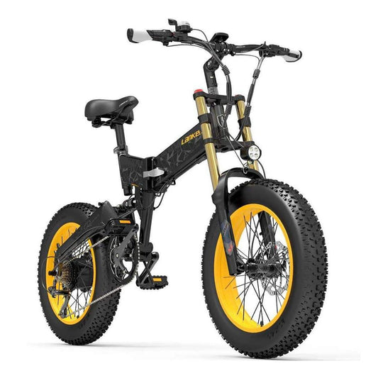 LANKELEISI X3000Plus folding electric mountain bike, 20 * 4 tires, 17.5AH battery, full shock absorption.