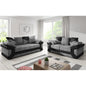 New Large Dino Black and Grey 3 Seater sofa (Black and Grey, 3 Seater)