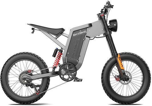 Vikzche Q EKX X21 Electric Mountain Bike, 48V 35Ah Battery, 20×4.0'' MTB Tires, Hydraulic Disc Brake, Range 100km-120km, Full Suspension, LCD Display, Dirt Bike, Electric Motorcycle