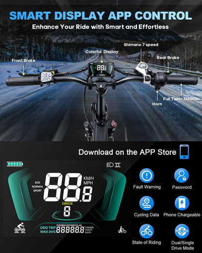 W Wallke H9 Folding Adult Dual Motor Full Suspension Electric Bike Battery 48V 60Ah 20 Inch Fat Tire Electric Bike Hydraulic Brake