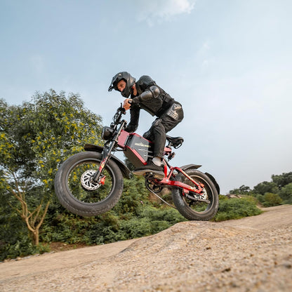 RZOGUWEX Electric Bicycle，20 Inch 160NM Dual Motor Off-Road EBIKE for Adults with 48V 30AH Detachable Lithium Ion Battery, Dual Hydraulic Brake