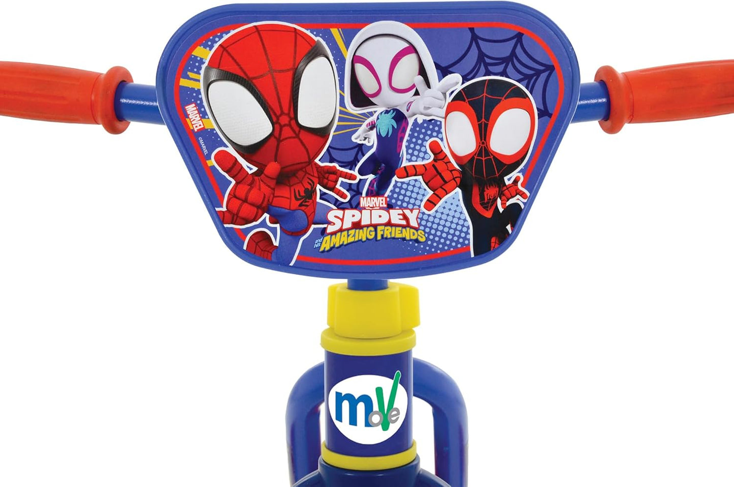Spidey & His Amazing Friends 2-In-1 Training Toddler Bike - Convertible Training and Balance Bike for 2+ Years Girls & Boys with Removable Pedals and Stabilisers - Adjustable 10 Inches Bikes for Kids