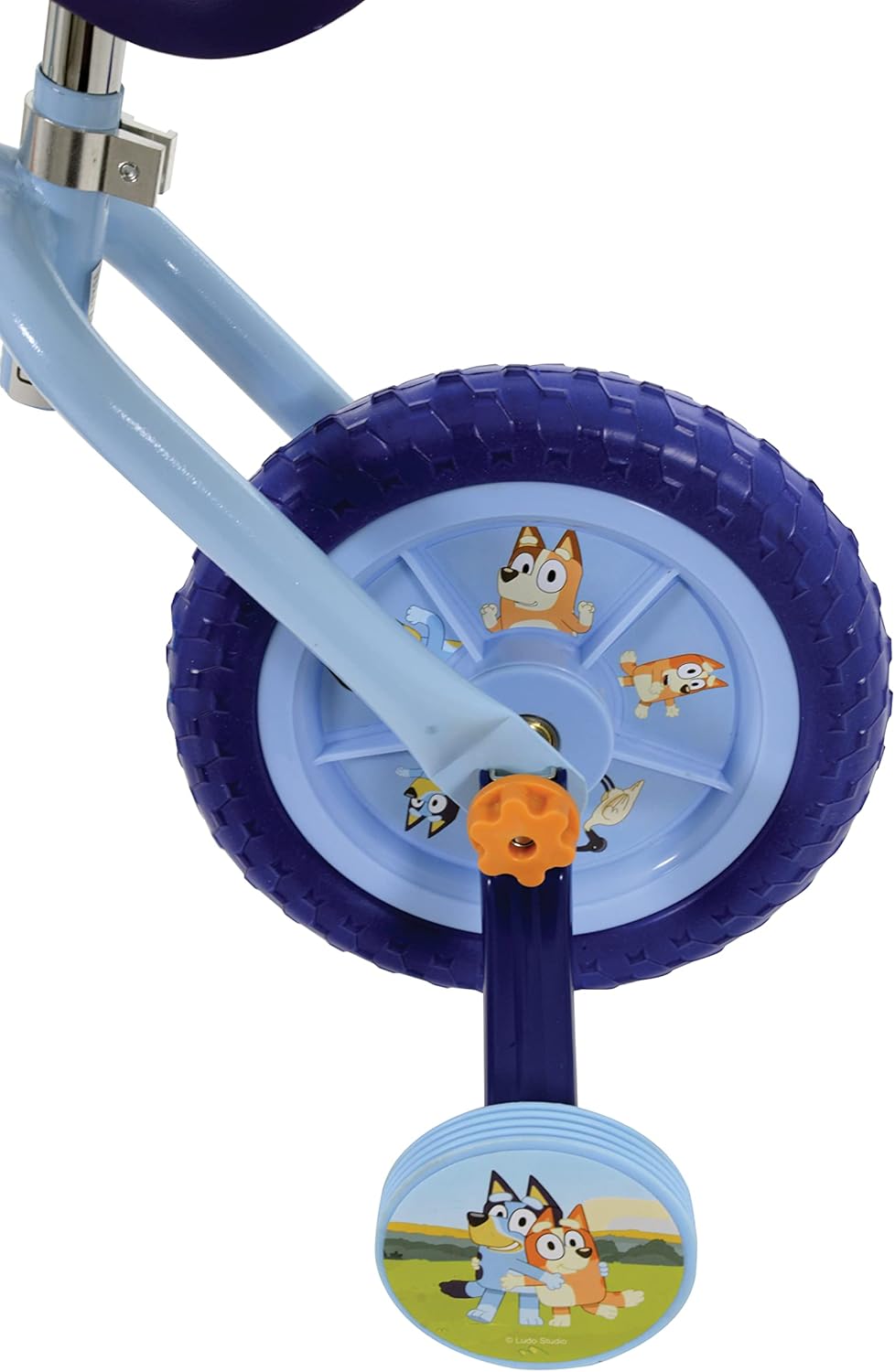 Bluey 2-In-1 Training Toddler Bike - Convertible Training and Balance Bike for 2+ Years Girls and Boys with Removable Pedals and Stabilisers - Adjustable 10 Inches Bikes for Kids - Bluey Toys