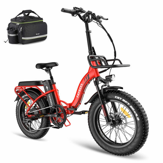 Fafrees F20 MAX Electric Bikes, 20 * 4.0inch Fatbike Fold Electric Bicycle, 48V 22.5Ah Battery Ebike, Range 80-140KM, Front Basket, Electric Mountain Bike for Adults
