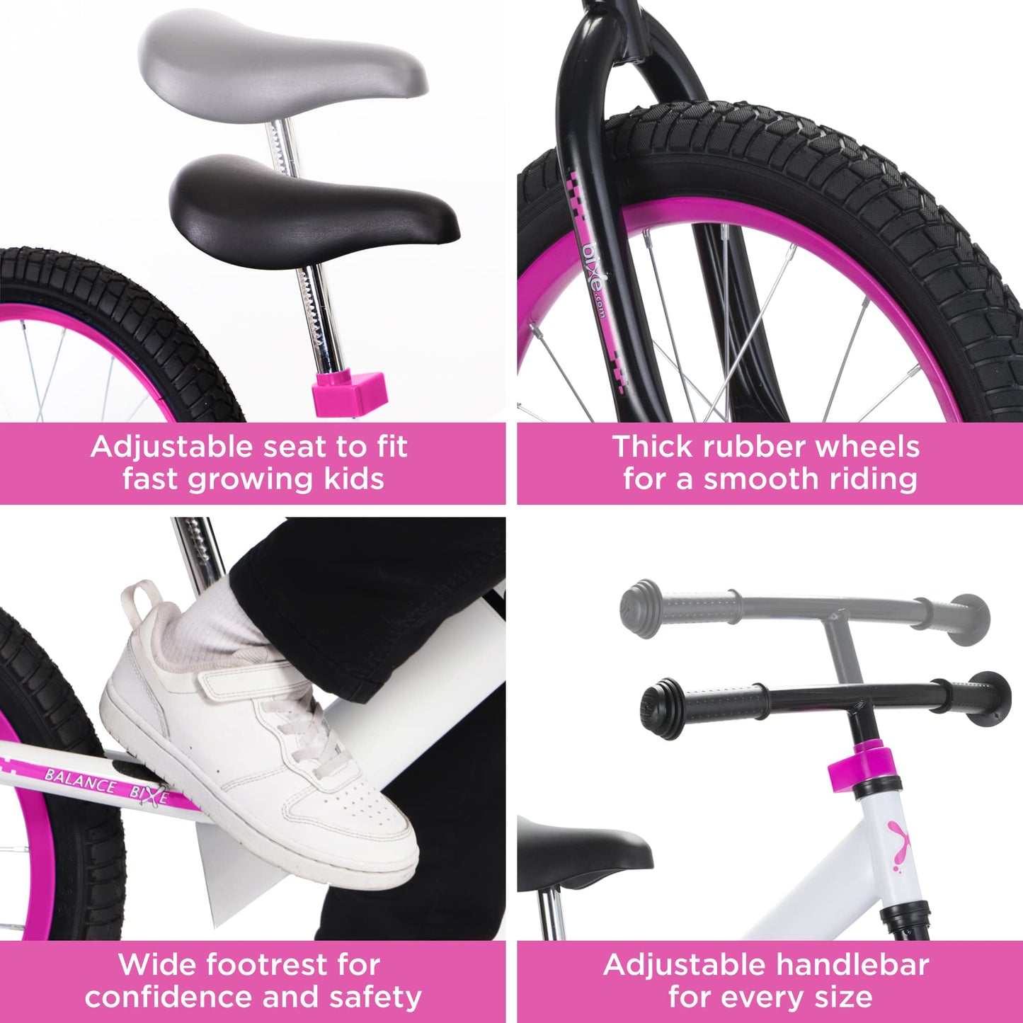 Bixe Balance Bike: for Big Kids Aged 4, 5, 6, 7, 8 and 9 Years Old - No Pedal Sport Training Bicycle | 16inch Wheel