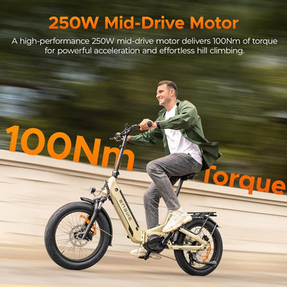 ENGWE L20 3.0 Pro Electric Bike with APP&IOT, 48V 15Ah E-Bike with Battery up to 160km, Torque Sensor and Hydraulic Brake, 20 * 3.0 Tyres, Fully charged in 2h