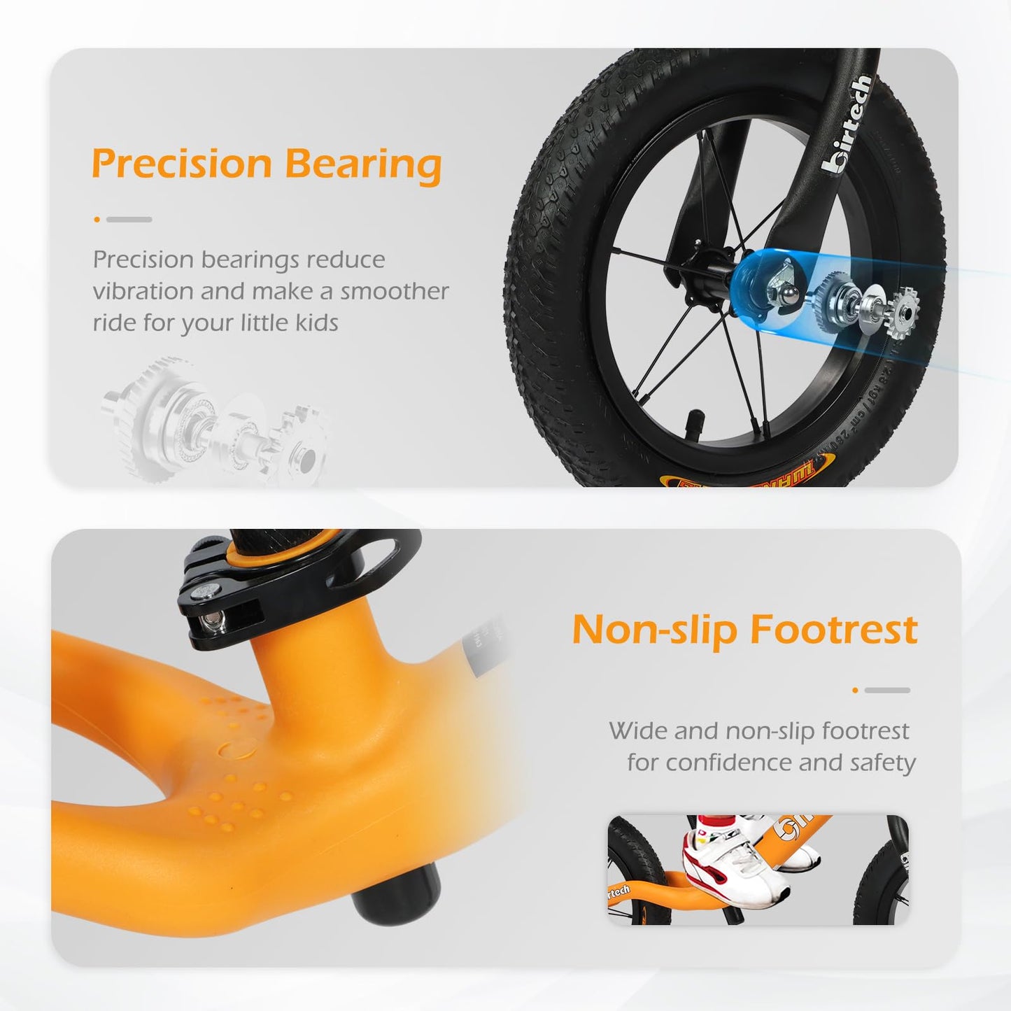 Hello-5ive 12" Balance Bike for 2, 3, 4, 5 Year Old Boys and Girls, Lightweight Nylon Frame Toddler Training Bike No Pedal Bikes for Kids with Adjustable Seat and Air Tires