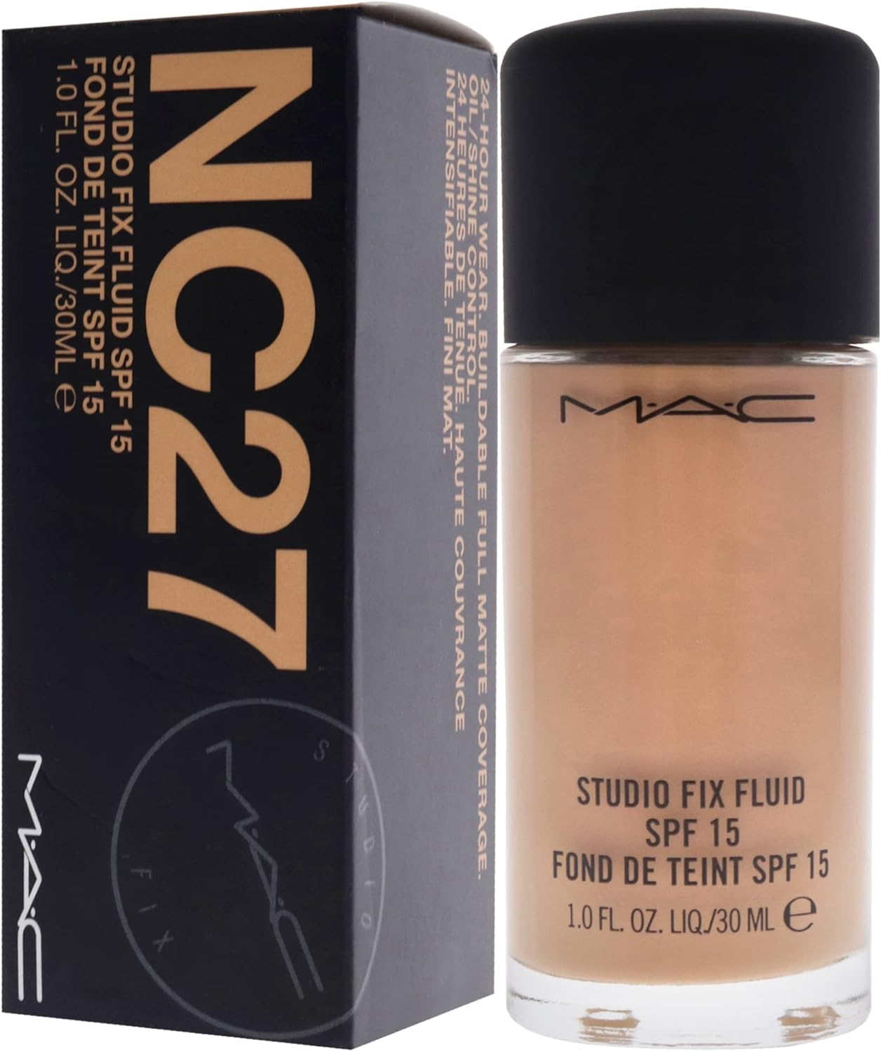 MAC Studio Fix Fluid SPF 15 - NC27 for Women 1 oz Foundation