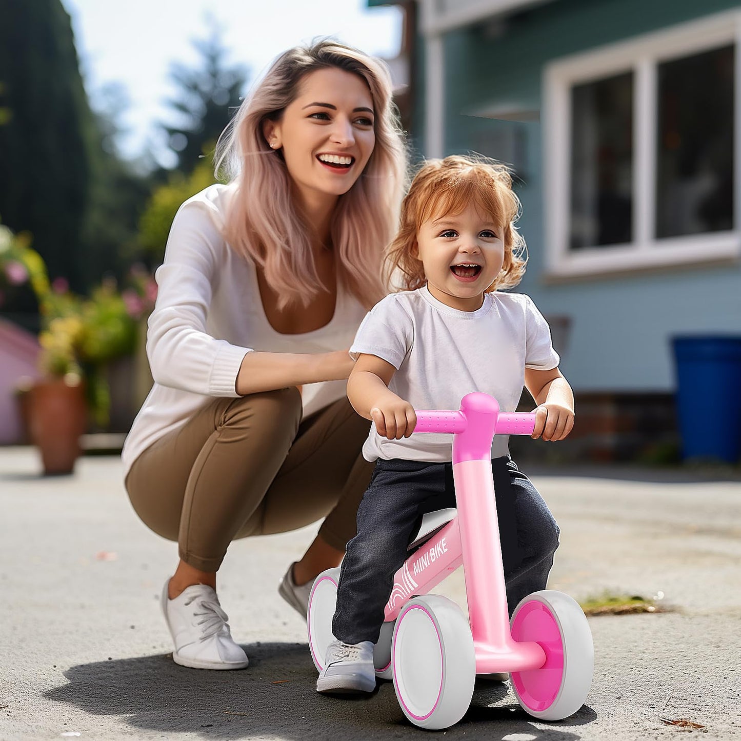 FAYDUDU Balance Bike for 1 Year Old Ride On Toy for 1 2 Years Old First Bike for Girls Boys Baby Bike Walker No Pedals Toddler Trike for 10-24 Months