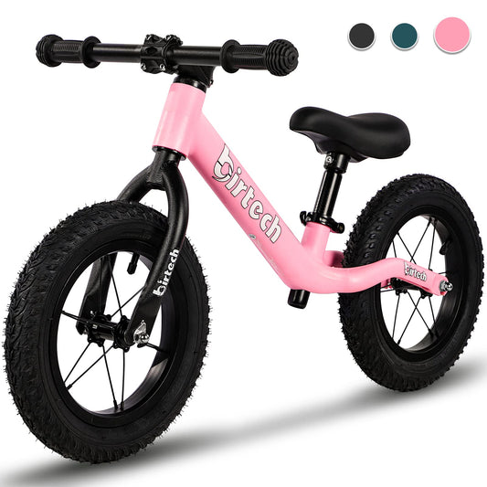 Hello-5ive 12" Balance Bike for 2, 3, 4, 5 Year Old Boys and Girls, Lightweight Nylon Frame Toddler Training Bike No Pedal Bikes for Kids with Adjustable Seat and Air Tires