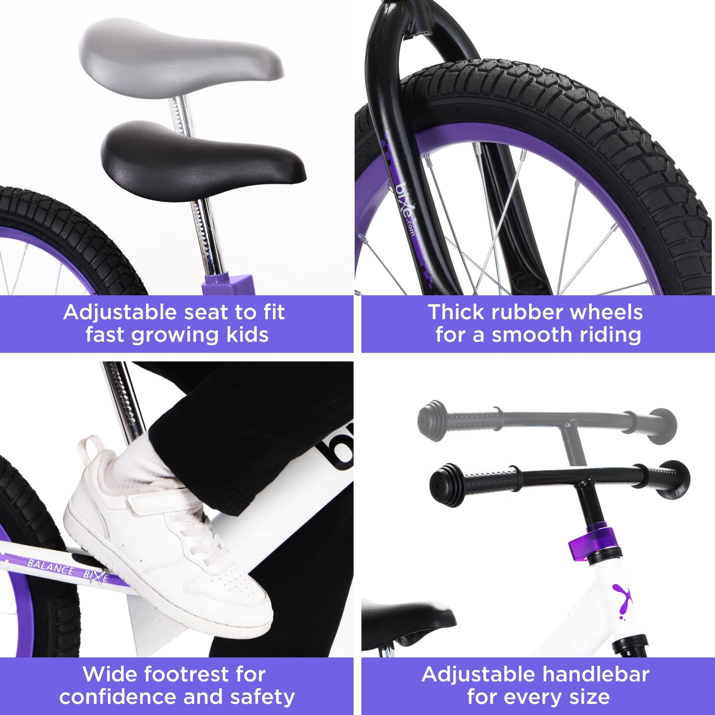 Bixe Balance Bike: for Big Kids Aged 4, 5, 6, 7, 8 and 9 Years Old - No Pedal Sport Training Bicycle | 16inch Wheel