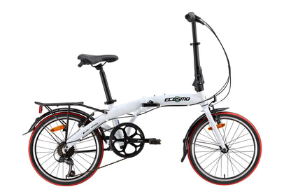 ECOSMO 20" Lightweight Alloy Folding City Bicycle Bike, 12kg, Made with 7 SP SHIMANO Gears, Small fold up size - 20AF09