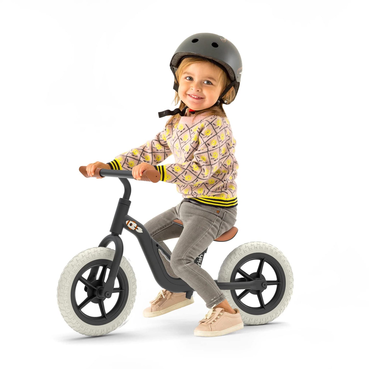 Chillafish Lightweight Kids' Balance Bike - Silver | Adjustable Seat & Handlebar Balance Bike with Puncture-Proof Wheels, a Carry Handle & Custom Moulded Seat for Toddlers | Ages 18 Months to 4 Years