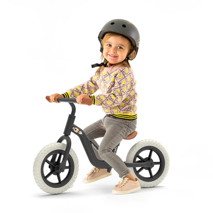 Chillafish Lightweight Kids' Balance Bike - Silver | Adjustable Seat & Handlebar Balance Bike with Puncture-Proof Wheels, a Carry Handle & Custom Moulded Seat for Toddlers | Ages 18 Months to 4 Years