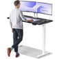 Height-Adjustable Desk 180 x 80cm - Standing Desk - Integrated USB/USB-C - 3 Memory Presets - Dual Motor Electric Touchscreen Stand Up Table - Great Gift for Smart Home Solutions