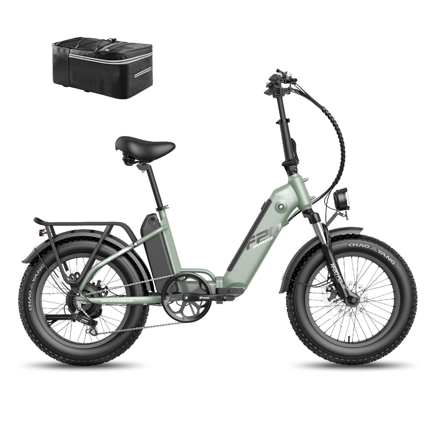 Fafrees Folding Electric Bikes for Adults, 48V 10.4AH*2 Removable Batteries Pedal Assist Ebike,140km Range, 20 * 4.0 INCHES Fat Tire MTB for Snow Beach, FF20 Polar