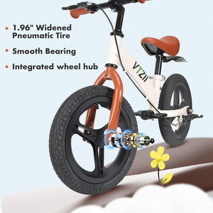 VTZII Balance Bike 2 in 1 with Pedals Brake Training Wheels Kickstand Pneumatic tyre,for Kids 2-7 Years Old,Kids Bike 12 14 16 inch