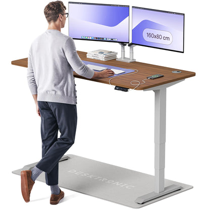 Height-Adjustable Desk 180 x 80cm - Standing Desk - Integrated USB/USB-C - 3 Memory Presets - Dual Motor Electric Touchscreen Stand Up Table - Great Gift for Smart Home Solutions