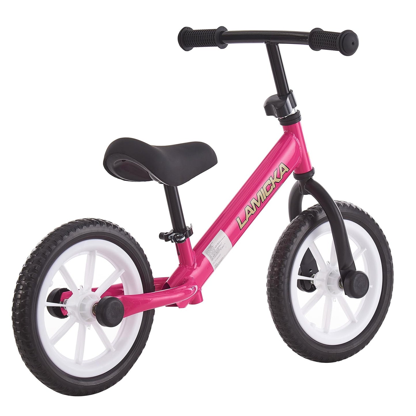 BSTSEL 12" Balance Bike For 2-6 Years Old Stride Walking Bike, With Adjustable Handlebar And Seat Wheel With Light No Pedal Training Bicycle Flat-Free Tires