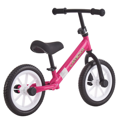 BSTSEL 12" Balance Bike For 2-6 Years Old Stride Walking Bike, With Adjustable Handlebar And Seat Wheel With Light No Pedal Training Bicycle Flat-Free Tires