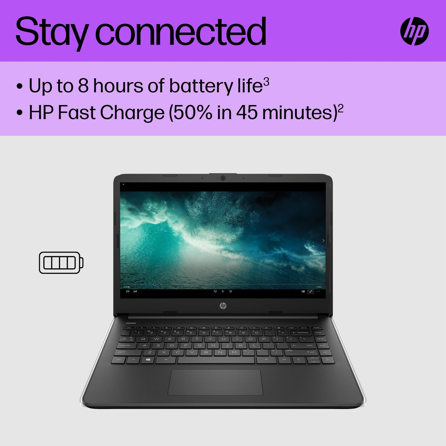 HP 14" Laptop, Intel Core i3-1215U Processor, 8 GB RAM, 256 GB SSD, Intel UHD Graphics, FHD Display, Up to 8hrs battery, Win 11, Dual Speakers, Natural Silver, 14s-dq5003sa