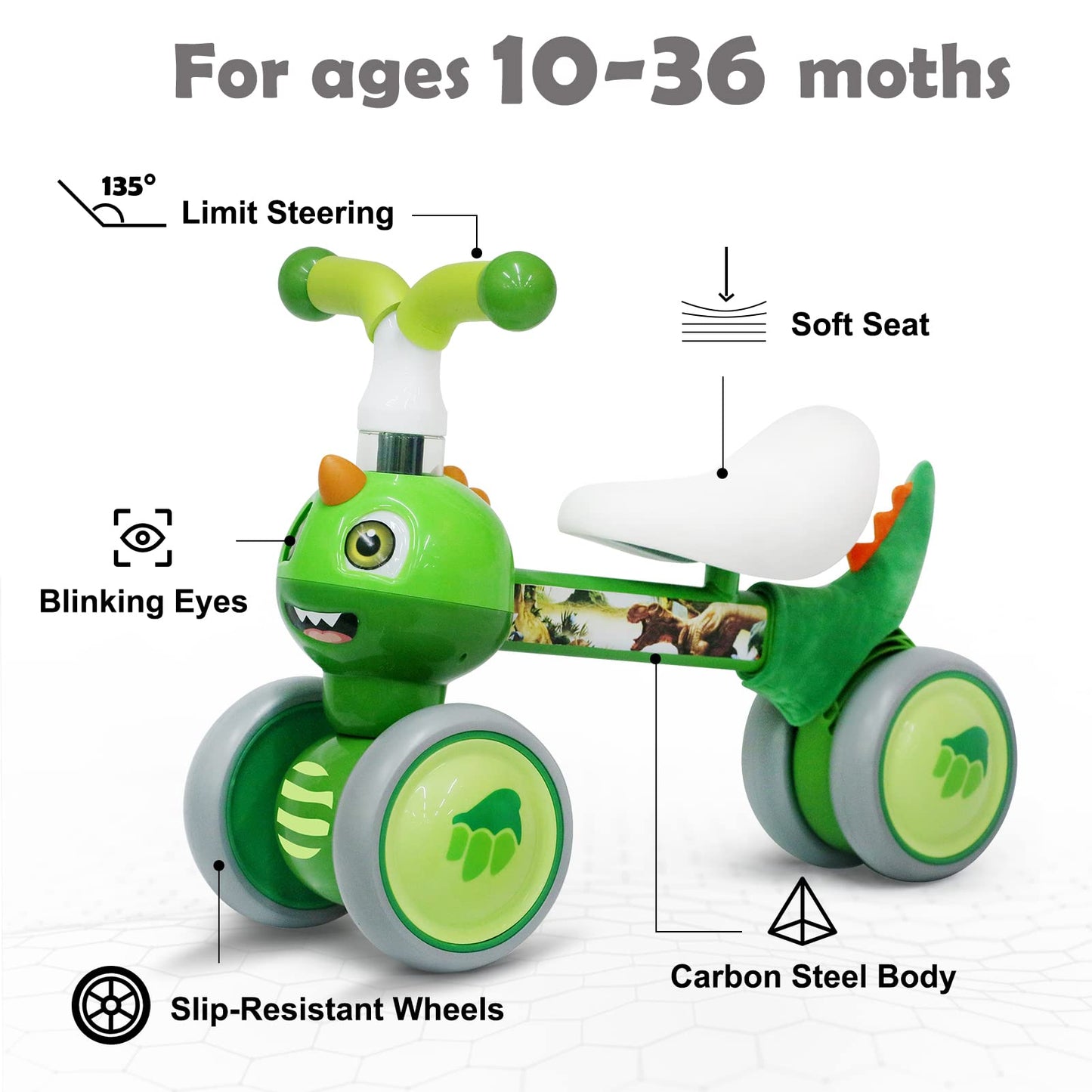 XIAPIA Baby Balance Bike 1 2 3 Years Old Boys Girls Toddler Ride on Toys for 1 Year Old Baby Trike Garden toys 1 st Birthday Gift for Girls Boys Bike Walker No Pedals (Panda)
