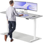 Height-Adjustable Desk 180 x 80cm - Standing Desk - Integrated USB/USB-C - 3 Memory Presets - Dual Motor Electric Touchscreen Stand Up Table - Great Gift for Smart Home Solutions