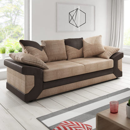 New Large Dino Black and Grey 3 Seater sofa (Black and Grey, 3 Seater)