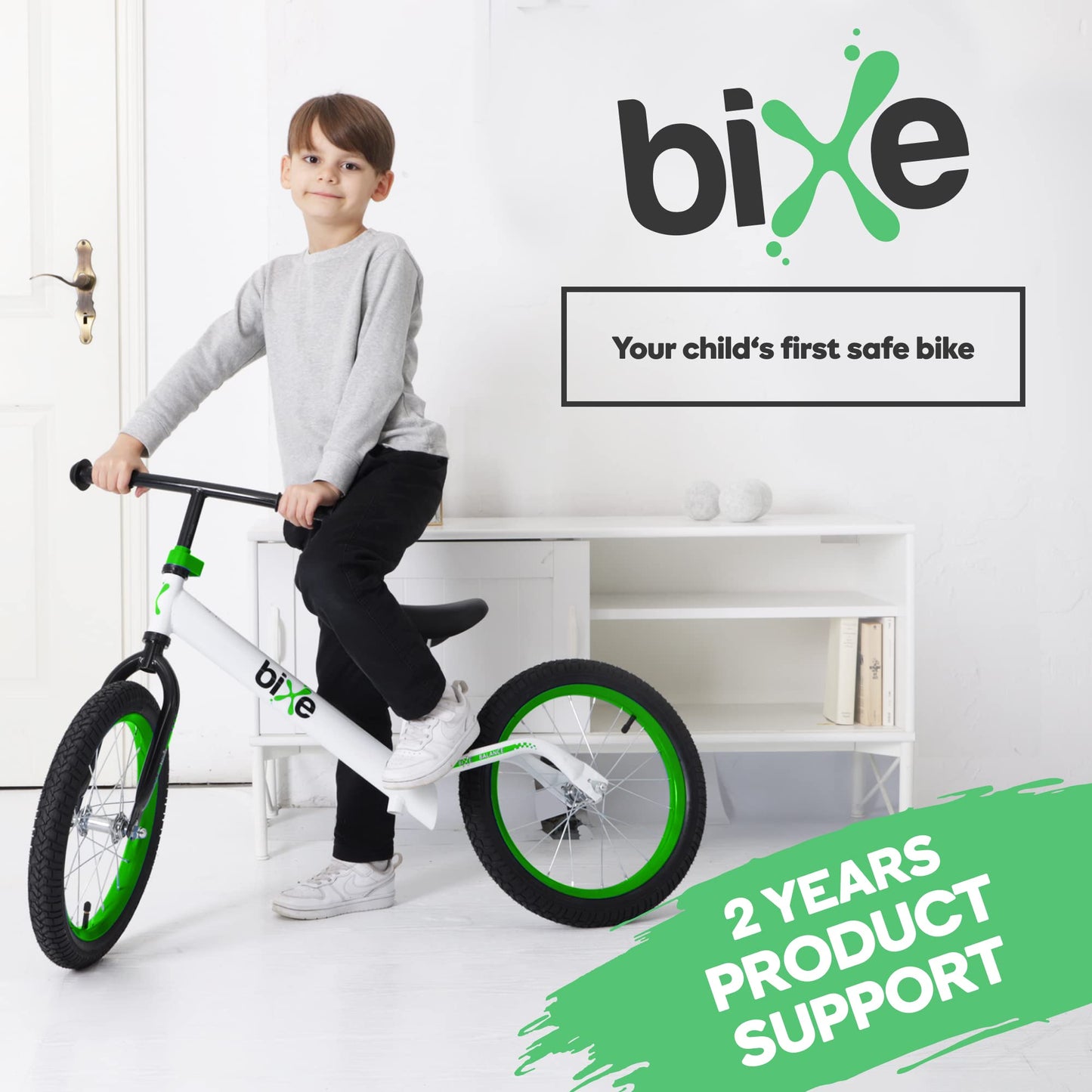 Bixe Balance Bike: for Big Kids Aged 4, 5, 6, 7, 8 and 9 Years Old - No Pedal Sport Training Bicycle | 16inch Wheel