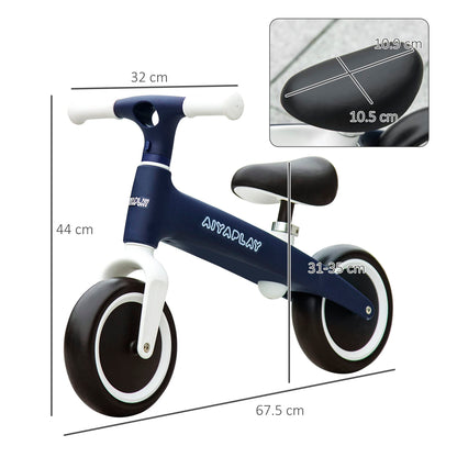 AIYAPLAY Baby Balance Bike Children Bike Without Pedals w/Adjustable Seat, for Toddlers, Ages 1.5-3 Years up to 25kg